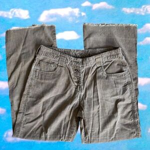 Gray Button-Fly Pants